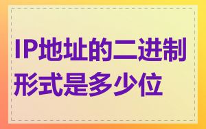 IP地址的二进制形式是多少位