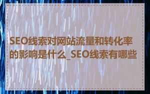 SEO线索对网站流量和转化率的影响是什么_SEO线索有哪些