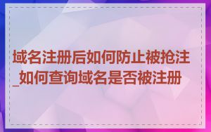 域名注册后如何防止被抢注_如何查询域名是否被注册