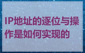 IP地址的逐位与操作是如何实现的