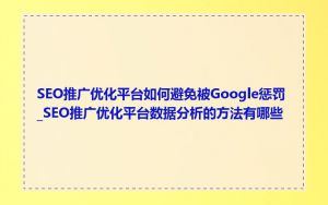 SEO推广优化平台如何避免被Google惩罚_SEO推广优化平台数据分析的方法有哪些