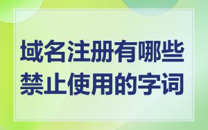 域名注册有哪些禁止使用的字词