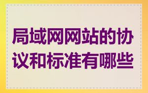 局域网网站的协议和标准有哪些