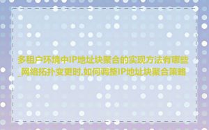 多租户环境中IP地址块聚合的实现方法有哪些_网络拓扑变更时,如何调整IP地址块聚合策略