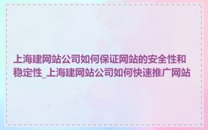 上海建网站公司如何保证网站的安全性和稳定性_上海建网站公司如何快速推广网站