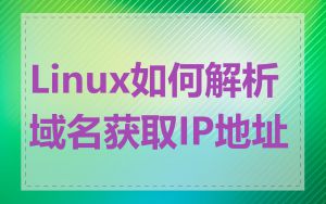 Linux如何解析域名获取IP地址