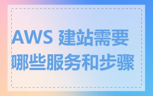AWS 建站需要哪些服务和步骤