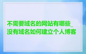 不需要域名的网站有哪些_没有域名如何建立个人博客