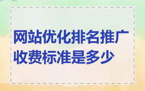 网站优化排名推广收费标准是多少