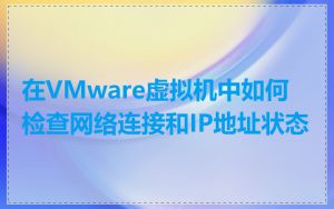 在VMware虚拟机中如何检查网络连接和IP地址状态