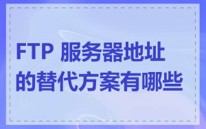 FTP 服务器地址的替代方案有哪些