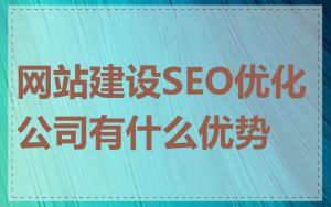 网站建设SEO优化公司有什么优势