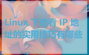 Linux 下查看 IP 地址的实用技巧有哪些