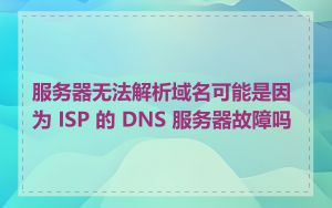 服务器无法解析域名可能是因为 ISP 的 DNS 服务器故障吗