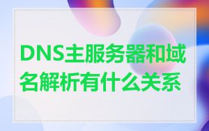 DNS主服务器和域名解析有什么关系