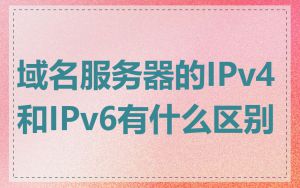 域名服务器的IPv4和IPv6有什么区别