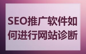 SEO推广软件如何进行网站诊断