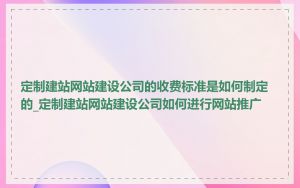 定制建站网站建设公司的收费标准是如何制定的_定制建站网站建设公司如何进行网站推广