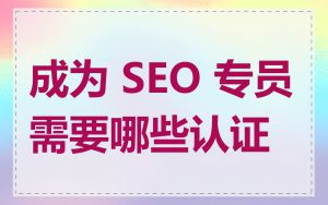 成为 SEO 专员需要哪些认证