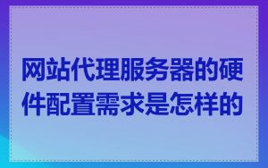 网站代理服务器的硬件配置需求是怎样的