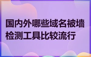 国内外哪些域名被墙检测工具比较流行