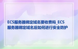 ECS服务器绑定域名要收费吗_ECS服务器绑定域名后如何进行安全防护