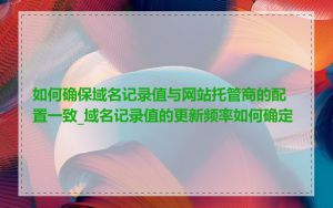 如何确保域名记录值与网站托管商的配置一致_域名记录值的更新频率如何确定