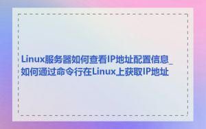 Linux服务器如何查看IP地址配置信息_如何通过命令行在Linux上获取IP地址