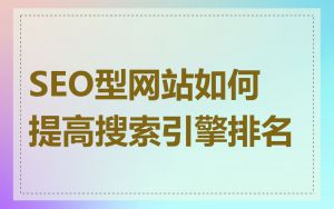 SEO型网站如何提高搜索引擎排名