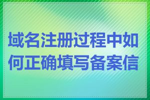 域名注册过程中如何正确填写备案信息