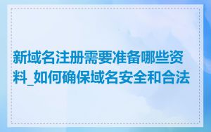 新域名注册需要准备哪些资料_如何确保域名安全和合法