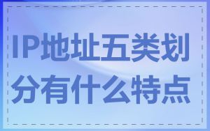 IP地址五类划分有什么特点