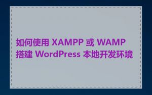 如何使用 XAMPP 或 WAMP 搭建 WordPress 本地开发环境