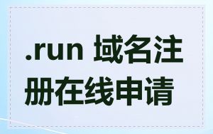 .run 域名注册在线申请