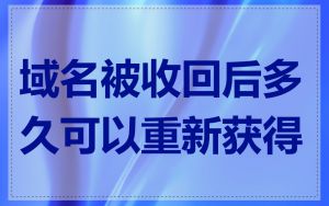 域名被收回后多久可以重新获得