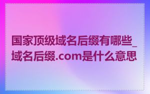 国家顶级域名后缀有哪些_域名后缀.com是什么意思