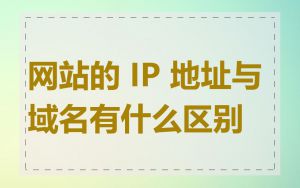 网站的 IP 地址与域名有什么区别