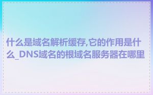 什么是域名解析缓存,它的作用是什么_DNS域名的根域名服务器在哪里