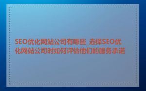 SEO优化网站公司有哪些_选择SEO优化网站公司时如何评估他们的服务承诺