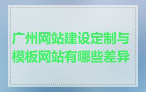 广州网站建设定制与模板网站有哪些差异