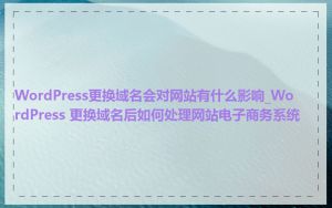 WordPress更换域名会对网站有什么影响_WordPress 更换域名后如何处理网站电子商务系统