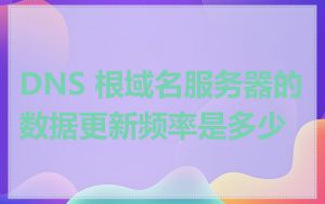 DNS 根域名服务器的数据更新频率是多少