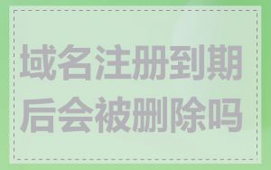 域名注册到期后会被删除吗