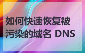 如何快速恢复被污染的域名 DNS