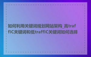 如何利用关键词规划网站架构_高traffIC关键词和低traffIC关键词如何选择