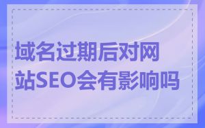 域名过期后对网站SEO会有影响吗