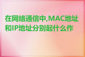 在网络通信中,MAC地址和IP地址分别起什么作用