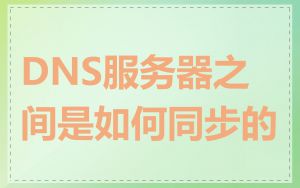 DNS服务器之间是如何同步的