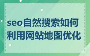 seo自然搜索如何利用网站地图优化