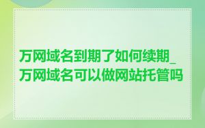 万网域名到期了如何续期_万网域名可以做网站托管吗